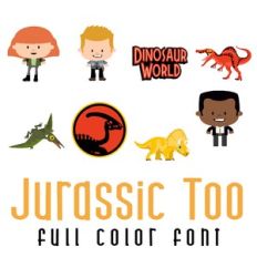 Jurassic Too Full Color Font