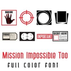 Mission Impossible Too Full Color Font