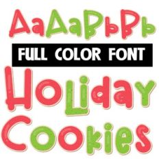Holiday Cookies Color Font
