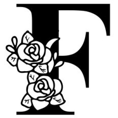 FLORAL ALPHABET LETTER F