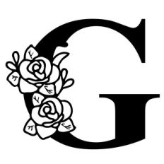 FLORAL ALPHABET LETTER G