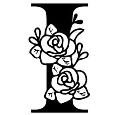 FLORAL ALPHABET LETTER I