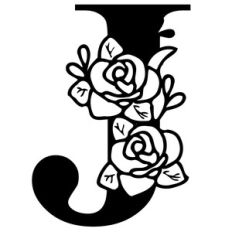 FLORAL ALPHABET LETTER J