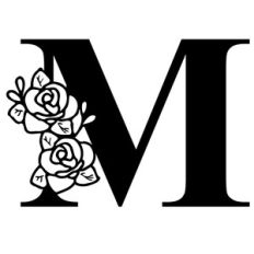 FLORAL ALPHABET LETTER M