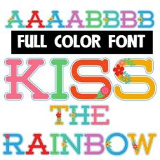 Kiss the Rainbow Color Font