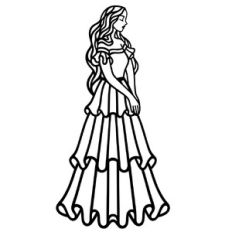 Bride in a dress