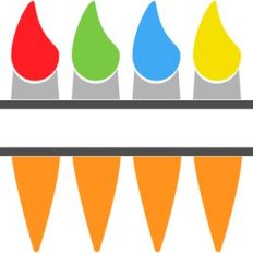 Paintbrushes Split Monogram