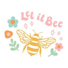 Let it Bee Bumble Bee Badge