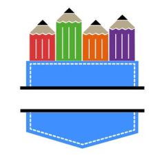 Colored Pencil Pocket Split Monogram