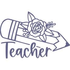 floral pencil with teacher