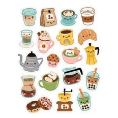 Kawaii Coffee Stickers