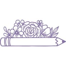 floral pencil monogram