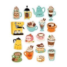 Kawaii Coffee Stickers