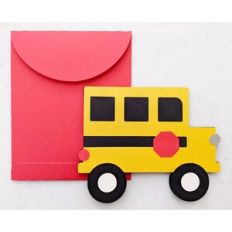 school bus card and envelope