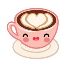 Kawaii Latte with Heart Design