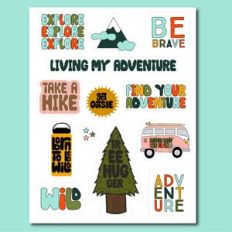 Summer Adventure Sticker Sheet