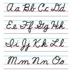 Cursive Letter Chart
