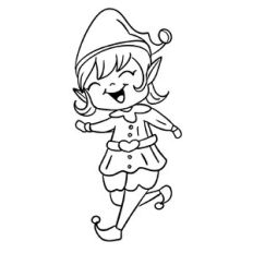 Cute Chibi Christmas Elf Running