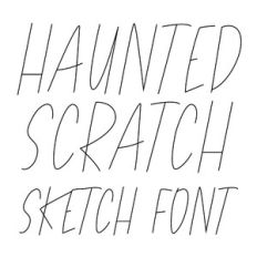 BFC Haunted Scratch Halloween Sketch Font