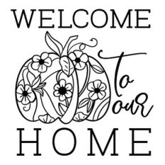 Welcome Home Pumpkin svg