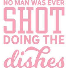 Shot doing the dishes