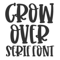 BFC Grow Over Serif Brush Font