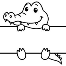 Crocodile Split Monogram