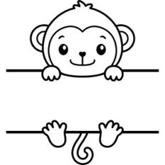 Monkey Split Monogram