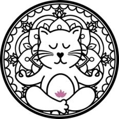 Mandala Yoga Cat
