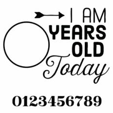I Am Years Old Today With Numbers Birthday Quote