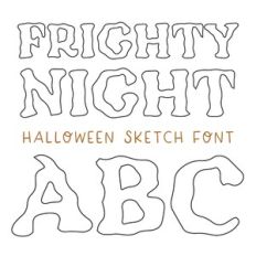 BFC Frighty Night Halloween Sketch Font