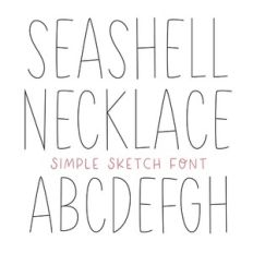BFC Seashell Necklace Simple Sketch Font