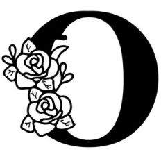 FLORAL ALPHABET LETTER O