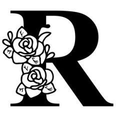 FLORAL ALPHABET LETTER R