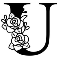 FLORAL ALPHABET LETTER U