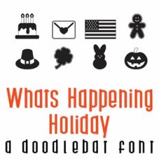 What's Happening Holiday Doodlebat Font
