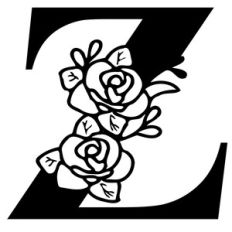 FLORAL ALPHABET LETTER Z