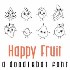 Happy Fruit Doodlebat Font