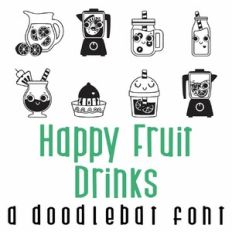 Happy Fruit Drinks Doodlebat Font