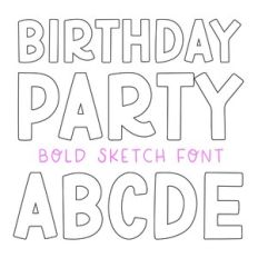 BFC Birthday Party Bold Sketch Font