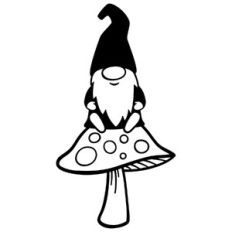 gnome on mushroom