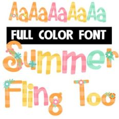 Summer Fling Too Color Font