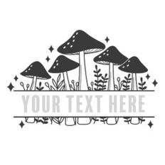 Mushroom Scene Split Frame