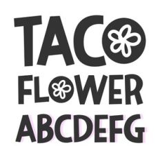 BFC Taco Flower Kids Retro Flower Font