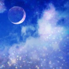 magical crescent moon sparkle
