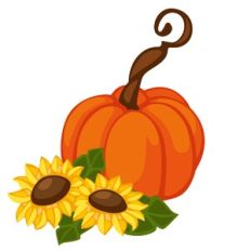 Sunflowers and Pumpkin
