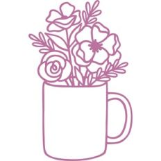 mug with flowers