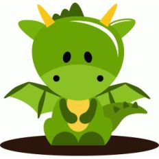 cute green dragon