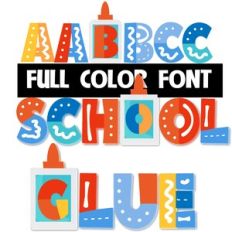 School Glue Color Font