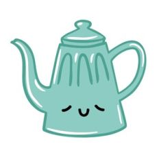 Kawaii Blue Coffee Pot